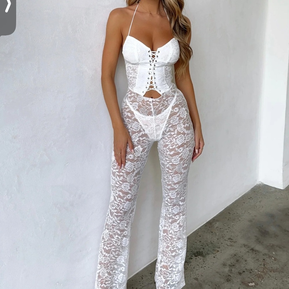 REMI JUMPSUIT WHITE Outcast